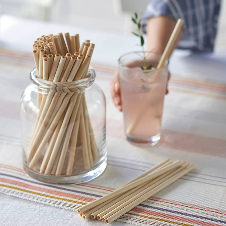 Disposable Bamboo Straws Bulk Case